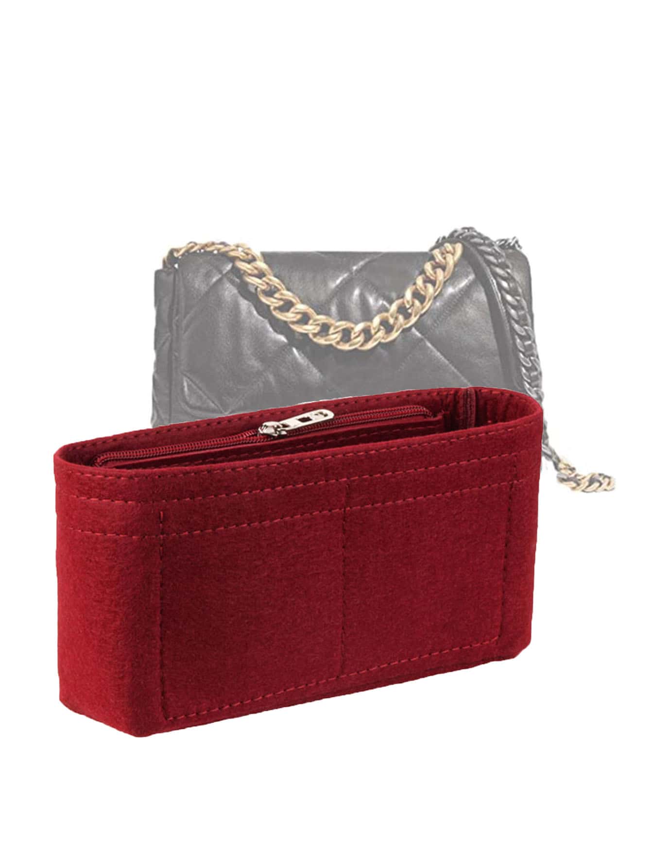 Inner Bag/tote Organizer/divider/shopping Bag Liner/storage Bag - Burgundy - View 1