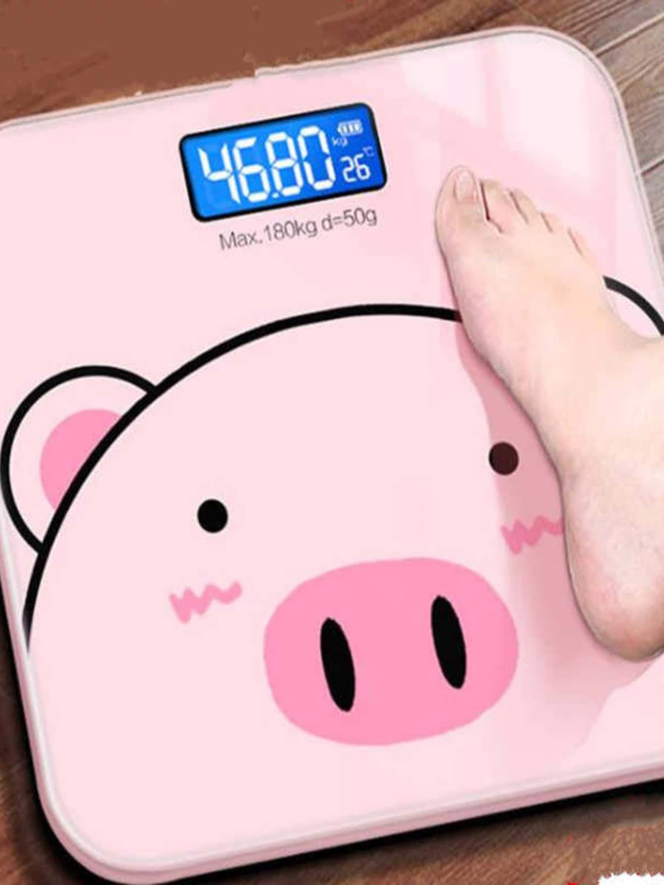 Digital Tempered Glass Home Body Scale Scale - 粉色 - 查看 1