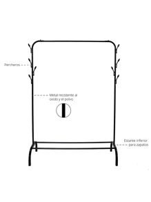 Rack de ropa reforzado