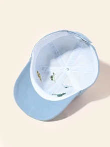 1 gorra de béisbol bordada con protección solar de dinosaurio para niños pequeños de 2 a 7 años