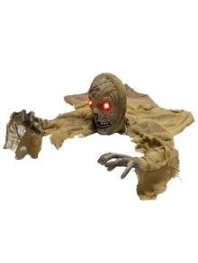 JOYIN Halloween Zombie Groundbreaker Decoration, Zombie Groundbreaker With Light-Up Eyes And Creepy Sound (Sound Activation) For Halloween Outdoor, Lawn, Yard, Patio Decoration, Spooky Residence Props - Brown - View 3