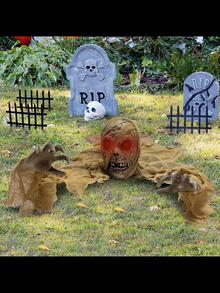 JOYIN Halloween Zombie Groundbreaker Decoration, Zombie Groundbreaker With Light-Up Eyes And Creepy Sound (Sound Activation) For Halloween Outdoor, Lawn, Yard, Patio Decoration, Spooky Residence Props - Brown - View 7