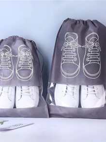 1入組鞋子收納帶防塵功能,鞋套,抽繩閉合和節省空間設計