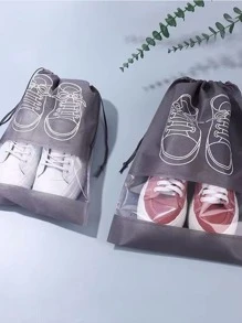 1入組鞋子收納帶防塵功能,鞋套,抽繩閉合和節省空間設計