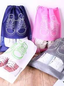 1入組鞋子收納帶防塵功能,鞋套,抽繩閉合和節省空間設計