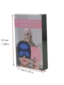 1pc Migraine Relief Hat Gel Ice Pack Cap, Cooling & Heating Therapy, Perfect For Headache Relief - Black - View 5