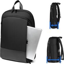 Slim Laptop Backpack Expandable Travel Business Backpacks Fits 15.6 Inch Computer with USB Charging Port,Water Resistant Anti Theft Durable Rucksack for Men Women - Black - View 1