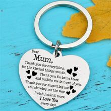 Nouveau cadeau de la rue MUM Merci pour tout Porte-clés en acier inoxydable pour maman Accessoires de voiture Charm de sac Scolaire Mignon Gothique Y2k