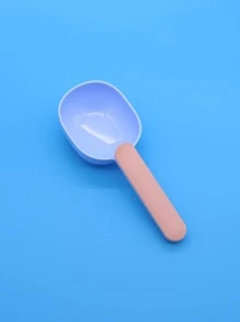 Pet Food Scoop With Clip, Simple Color Block Design For Dogs And Cats