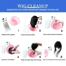 Tóc giả búi rối đàn hồi tổng hợp 10 inch kẹp tóc búi bạc tóc xoăn chignon cho phụ nữ tóc giả tự nhiên - Bạc - Xem 11