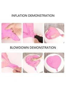 1 个/10 个 18 英寸心形铝箔气球，充满氦气，漂浮，适用于生日、婚礼、订婚、婚礼装饰 - 粉色 - 查看 7