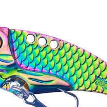 Hengjia 1pc Colorful Dragon Scale Vib Long Casting Lure Metal Fake Bait Zinc Alloy Glitter White Stripe Big Mouth Bass Lure 3g 5g 7g 10g 15g 20g - Multicolor - View 12