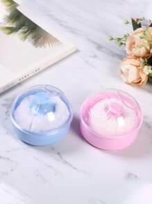 1入組美髮沙龍清潔粉撲、嬰兒爽身粉撲盒、柔軟絨面撲盒、美髮用品（顏色隨機） - 藍色 - 查看 7