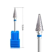 钨钢伞形中号打磨美甲磨头角质层去除钻头指甲钻头用于修甲修脚、美甲用品、美甲工具、美甲工具、返校、指甲、美甲工具用于按压指甲 - 藍色 - 查看 3