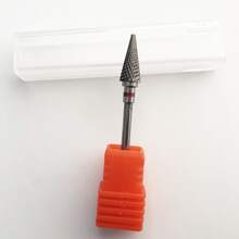 钨钢伞形精细研磨美甲钻头，多功能钨钢钻头，适用于美甲、修脚、角质层护理、凝胶抛光，美甲用品，美甲工具，美甲艺术工具，返校季，美甲，美甲工具（适用于假指甲） - 紅色 - 查看 4