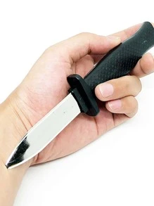 3入組黑色縮小玩具刀，可伸縮彈簧黑色玩具刀，惡作劇戲弄用道具刀，適用於化裝派對和角色扮演 - 黑色 - 查看 3