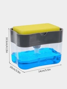 1 Máy rót nước rửa chén tự động có chức năng tự động thêm nước & chổi vệ sinh, hộp đựng xà phòng, dùng cho nhà bếp, trang trí phòng tắm, trang trí mùa thu, trở lại trường - màu đen - Xem 7