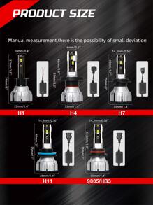1 對超亮 Led 燈泡,附解碼器,ip68 防水等級,內建渦輪風扇散熱 - 杏色 - 查看 7