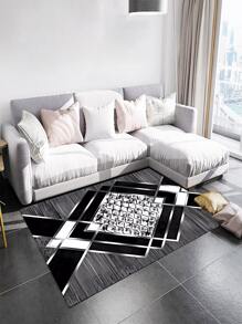 1入組幾何圖案地毯 - 彩色 - 查看 3