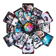 1pc Hexagon Explosion Gift Box Diy Photo Album, Lover Scrapbooking Memory Gift Box - Black - View 9