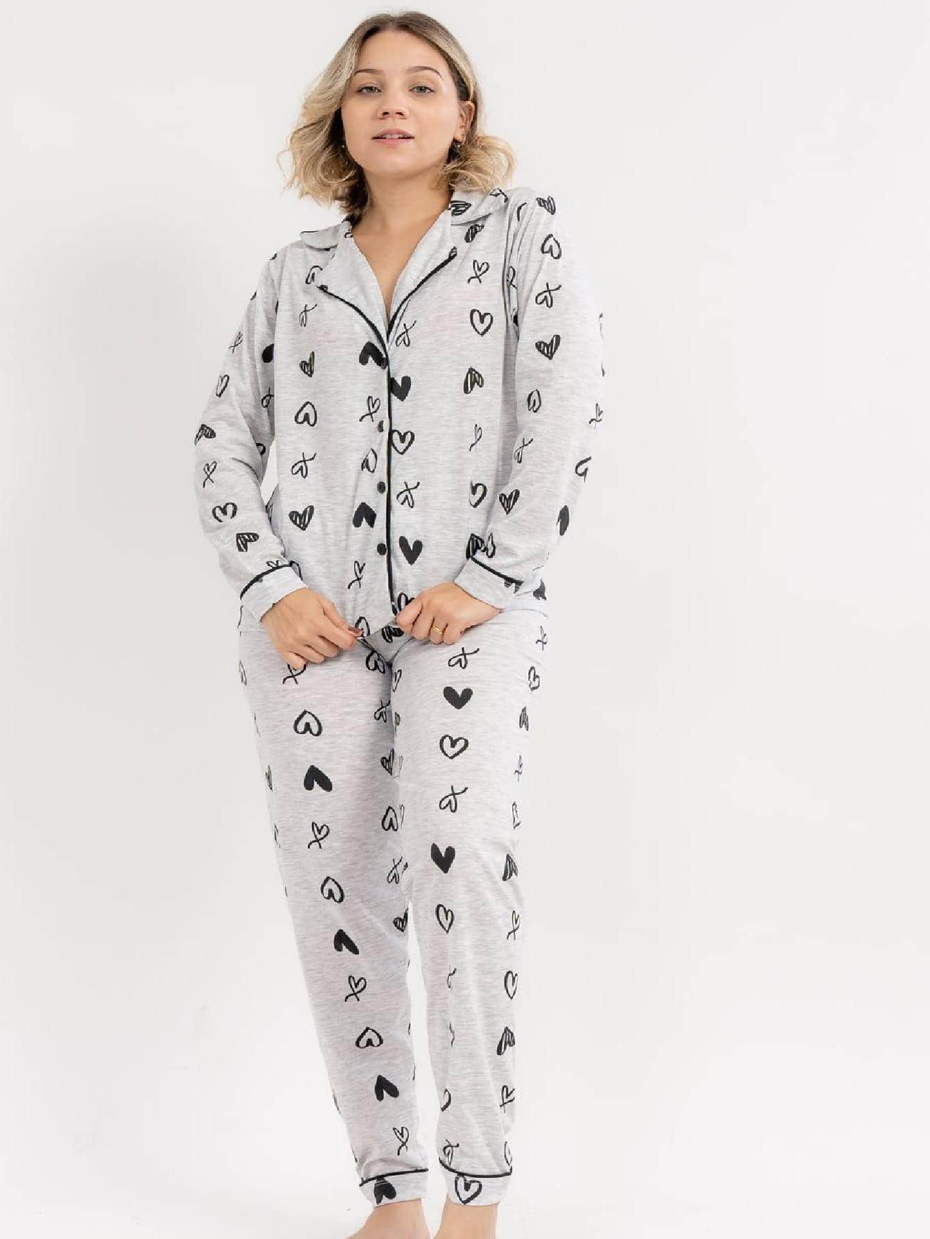 Maternity Sleepwear - 灰色 - 查看 1