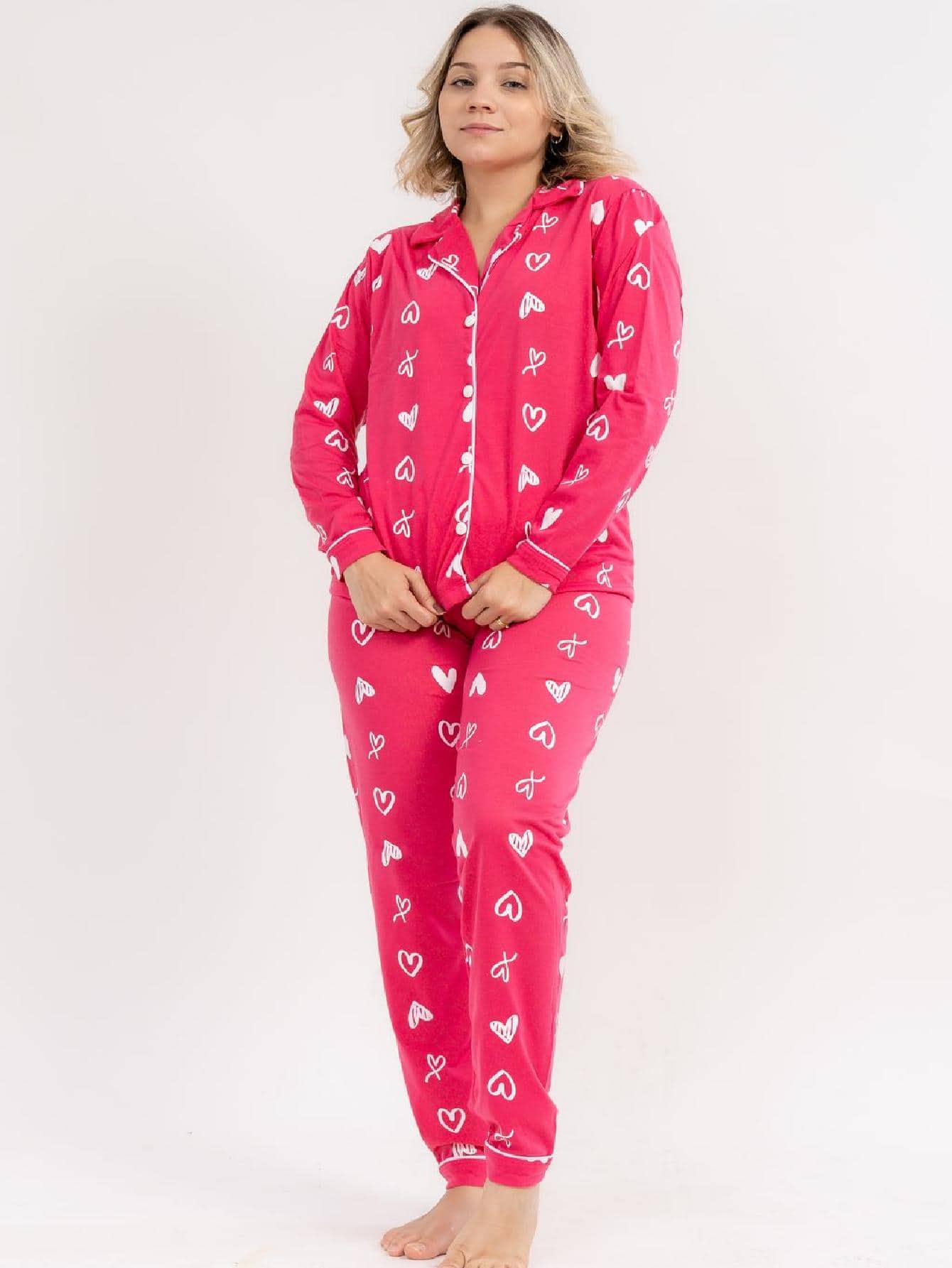 Maternity Sleepwear - Hot Pink - View 1