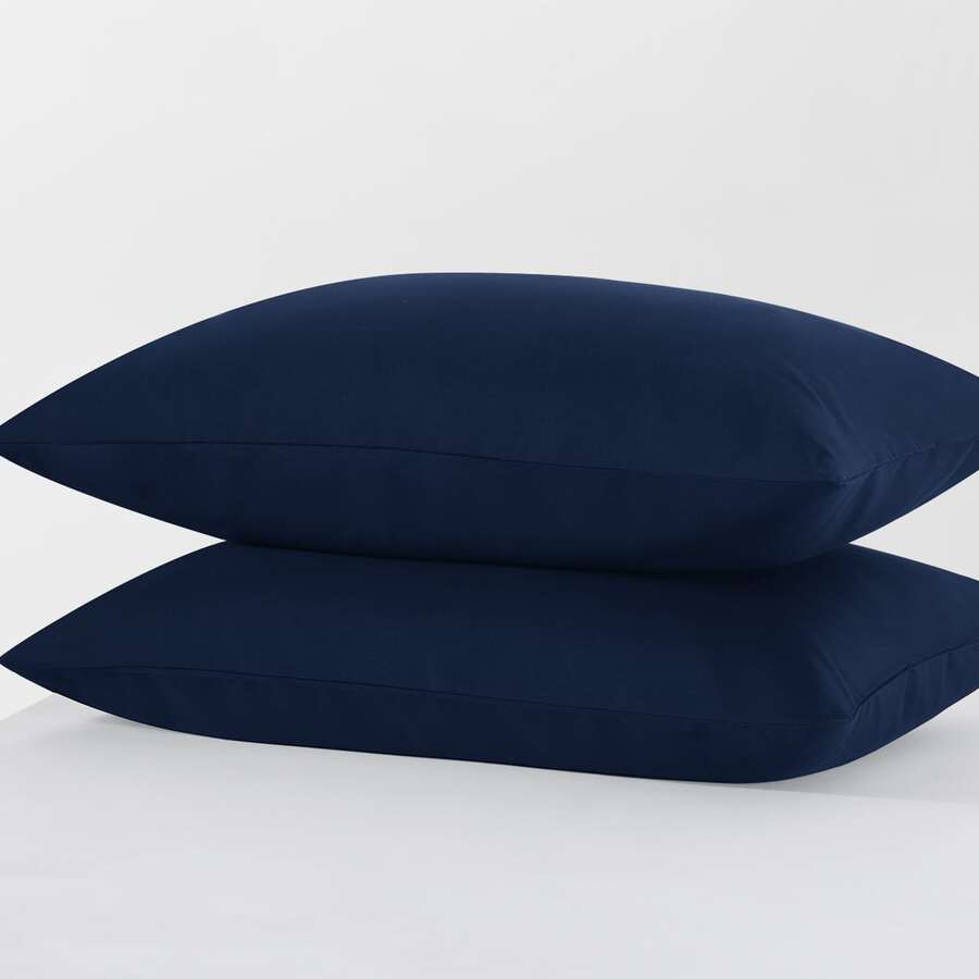 2入組信封風格超細纖維枕套,可用在合適的適用於臥室和枕頭不是 - 藏蓝色 - 查看 1