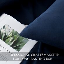 2入組信封風格超細纖維枕套,可用在合適的適用於臥室和枕頭不是 - 藏蓝色 - 查看 5