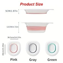 1pc Folding Inflatable Bidet Bathtubs Massage Sit Bath for Pregnant Women Elderly Postpartum Patient Toilet Medicated Bath Flusher Tub - Pink with flusher - View 9