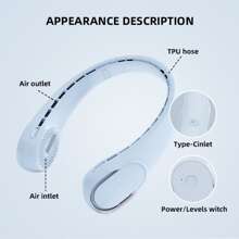 360度掛脖風扇,便攜式面部風扇,個人usb免提迷你可穿戴運動手持小巧新風扇,適用於旅行辦公室房間家用戶外