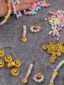 100pcs/set Smiling Face Expression Detail DIY Bead - Yellow - View 7