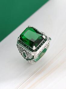 Anillo dominante para hombre - Verde - Ver 2