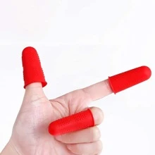 3pcs/set Silicone Finger Protectors For Hand Protection - Red - View 2