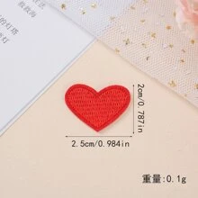 31入組無紡布&熱熔膠心形布貼花服飾配件 - 彩色 - 查看 2