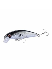 72mm Floating Minnow Fishing Lure, Abs Plastic Hard Bait With Rattles And Lifelike Appearance For Bass