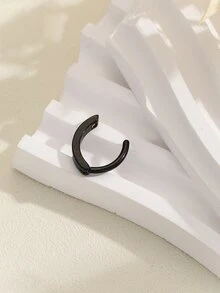 1 Miếng Phong cách tối giản Đen Thép không gỉ Của phụ nữ Vòng rốn , Đường phố Quán bar tiệc tùng Qủa tặng - màu đen - Xem 3
