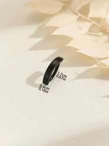 1 Miếng Phong cách tối giản Đen Thép không gỉ Của phụ nữ Vòng rốn , Đường phố Quán bar tiệc tùng Qủa tặng - màu đen - Xem 4