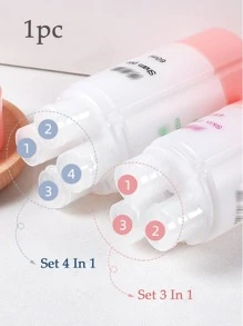 1 个旅行瓶，3 合 1 旅行防漏瓶可再填充，适用于旅行健身露营，3 合 1 旅行装洗漱用品洗发水乳液瓶，男女皆宜（45 毫升）旅行必需品，海滩旅行收纳袋，暑假返校学校用品节日必备配件迷你女士香水男士香水 - 粉色 - 查看 1