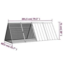 Rabbit Cage,Small Animal Hutch,Pet Cage,with Door,Galvanized Steel - 灰色 - 查看 8