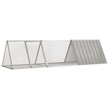Rabbit Cage,Small Animal Hutch,Pet Cage,with Door,Galvanized Steel - 灰色 - 查看 2
