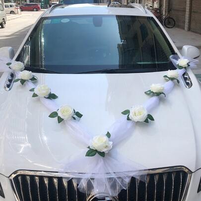 婚车花仿真花婚礼装饰 情人节礼物