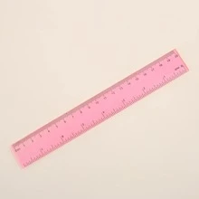 Creative Drawing Tool 20cm Colorful Plastic Ruler With Cute Transparent Design, 1 Piece For Primary School Students Back To School
