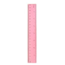 Creative Drawing Tool 20cm Colorful Plastic Ruler With Cute Transparent Design, 1 Piece For Primary School Students Back To School