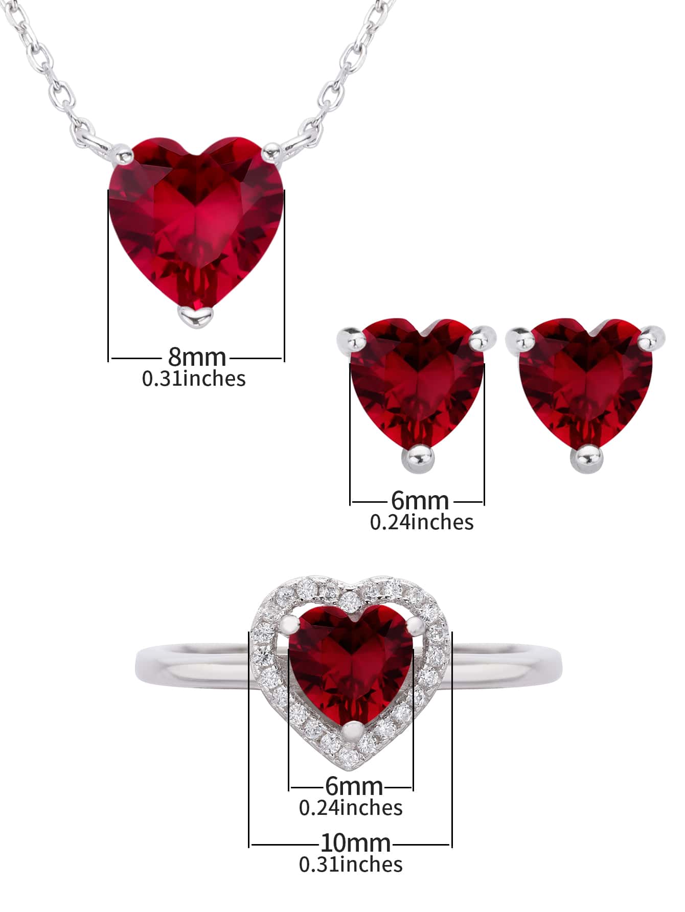 Orecchini In Argento Con Rubino Del Madagascar-5364BW | Gioielli