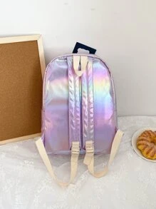 Children's college style large-capacity laser backpack is suitable for daily travel & travel & school - Purple - View 4