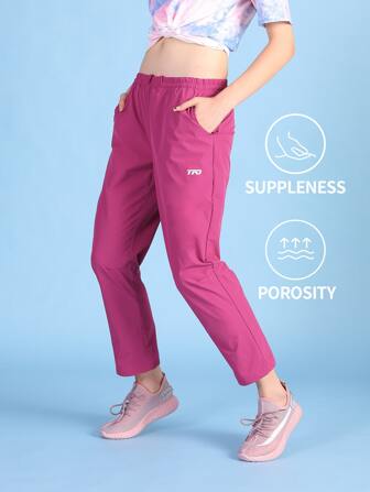 TFO Women's Sports Outdoor Trousers Cool Breathable Quick-Drying Trousers Thin Section Sports Cropped Trousers