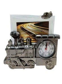 RELOJ DESPERTADOR TREN O LOCOMOTORA CON PORTARETRATOS - Multicolor - Ver 3