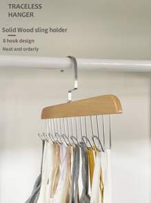 1/2/5入組創意多功能衣服圍巾帽子衣架-通用寬-1入組棕色衣架 - 棕色 - 查看 2