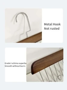 1/2/5入組創意多功能衣服圍巾帽子衣架-通用寬-1入組棕色衣架 - 棕色 - 查看 4