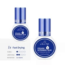 Glamlash 1 pieza 5ml 1S extensión de pestañas pegamento individual falso Pestañas negro Adhesivo Kit para profesional usar